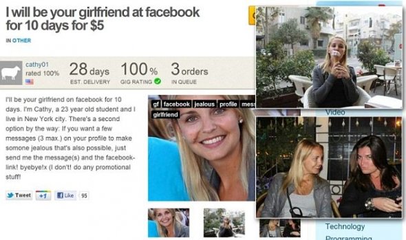 Cathy, 5 dollari per una fidanzata virtuale su Facebook